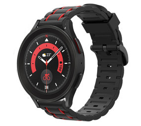 Strap-it Bracelet sport boucle Samsung Galaxy Watch 5 Pro (noir/rouge) Strap-it Bracelet sport boucle Samsung Galaxy Watch 5 Pro (noir/rouge)