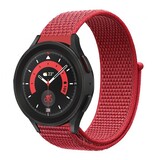 Strap-it Bracelet nylon Samsung Galaxy Watch 5 Pro (rouge)