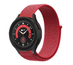 Strap-it Bracelet nylon Samsung Galaxy Watch 5 Pro (rouge)