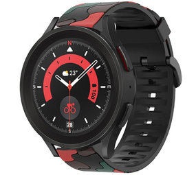 Strap-it Bracelet camouflage Samsung Galaxy Watch 5 Pro (rouge)