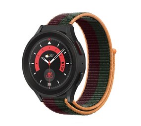 Strap-it Bracelet nylon Samsung Galaxy Watch 5 Pro (cerise foncée)