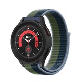 Strap-it Bracelet nylon Samsung Galaxy Watch 5 Pro (vert et bleu)