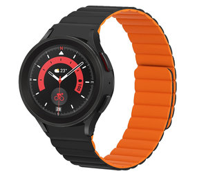 Strap-it Bracelet silicone magnétique Galaxy Watch 5 Pro (noir/orange)