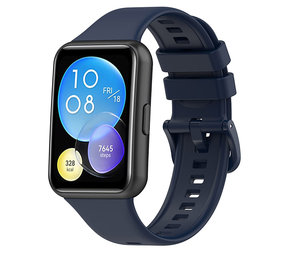 Strap-it Bracelet silicone Huawei Watch Fit 2 (bleu foncé)