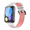 Strap-it Strap-it Bracelet sport Huawei Watch Fit 2 (blanc/rose) Strap-it Strap-it Bracelet sport Huawei Watch Fit 2 (blanc/rose)