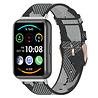 Strap-it Strap-it Bracelet nylon boucle Huawei Watch Fit 2 (noir/gris) Strap-it Strap-it Bracelet nylon boucle Huawei Watch Fit 2 (noir/gris)