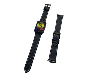 Strap-it Bracelet cuir Huawei Watch Fit 2 (noir)