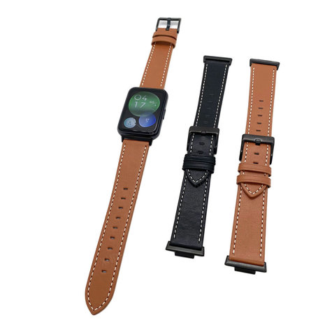 Strap-it Strap-it Bracelet cuir Huawei Watch Fit 2 (marron)