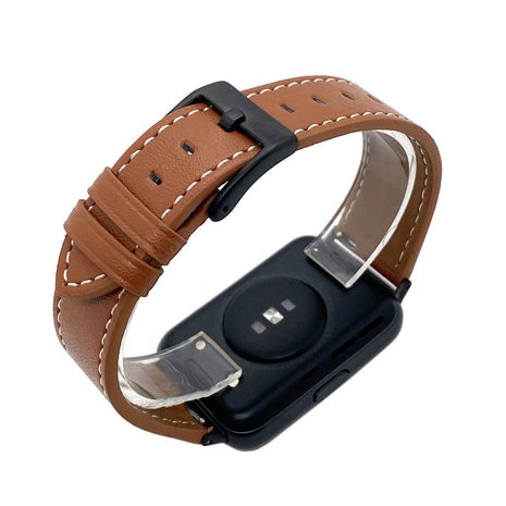 Strap-it Strap-it Bracelet cuir Huawei Watch Fit 2 (marron)