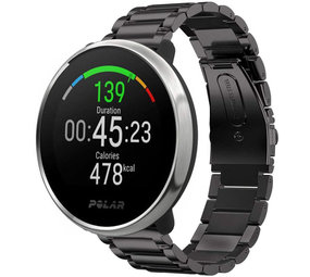 Strap-it Bracelet titane Polar Unite (noir)