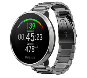 Strap-it Bracelet titane Polar Unite (gris)