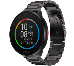 Strap-it Bracelet titane Polar Pacer (noir)