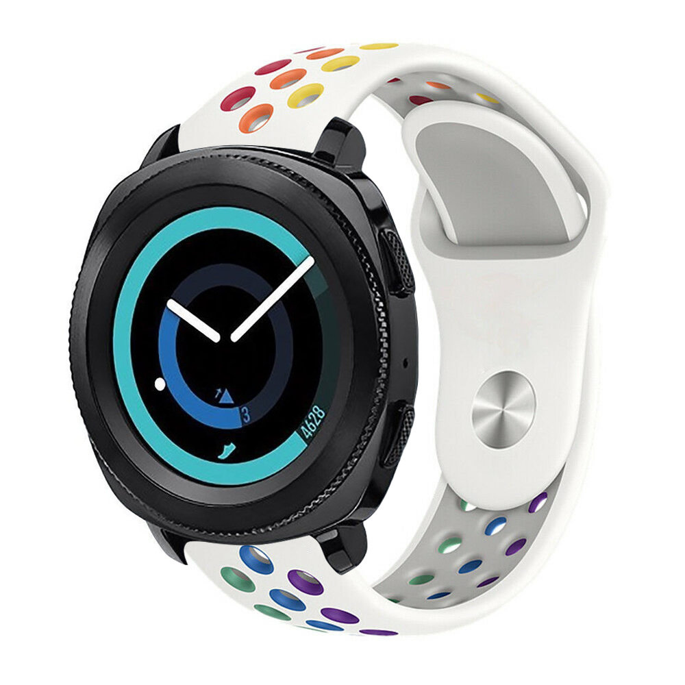 Strap-it Strap-it Bracelet sport Samsung Gear Sport (blanc et multicolore) Strap-it Strap-it Bracelet sport Samsung Gear Sport (blanc et multicolore)