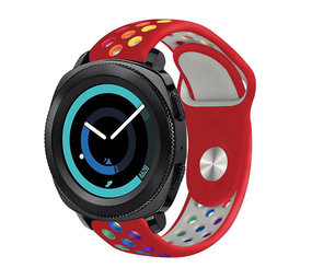 Strap-it Bracelet sport Samsung Gear Sport (rouge et multicolore)