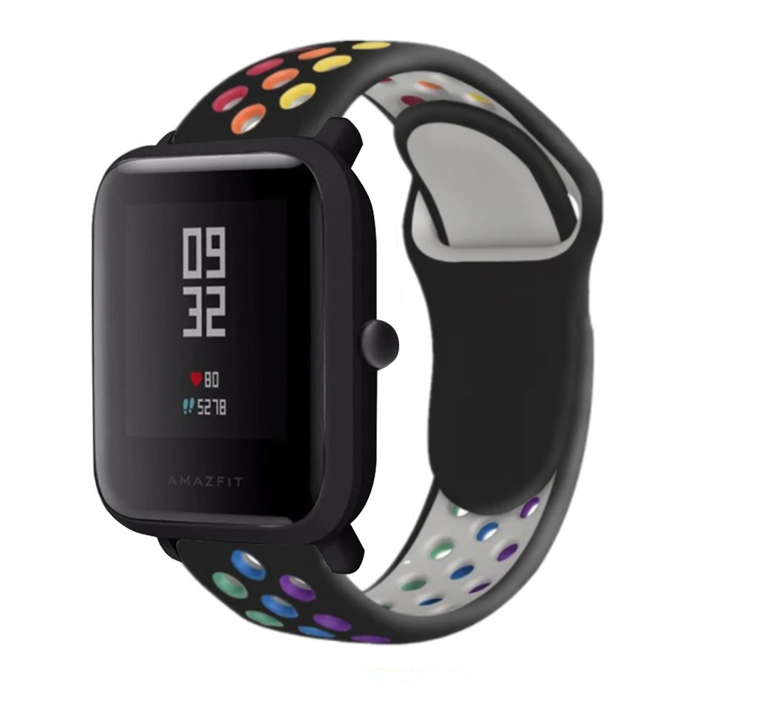 Strap-it Strap-it Bracelet sport Amazfit Bip (noir coloré)