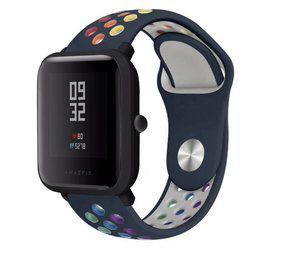 Strap-it Bracelet sport Amazfit Bip (bleu foncé coloré) Strap-it Bracelet sport Amazfit Bip (bleu foncé coloré)