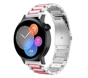 Strap-it Bracelet acier Huawei Watch GT 3 42mm (argent/rose)