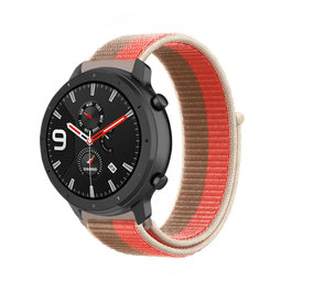 Strap-it Bracelet nylon Xiaomi Amazfit GTR (pomelo rose)