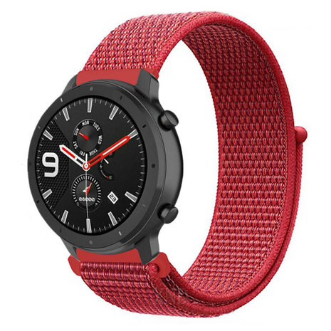 Strap-it Strap-it Bracelet nylon Xiaomi Amazfit GTR (rouge)