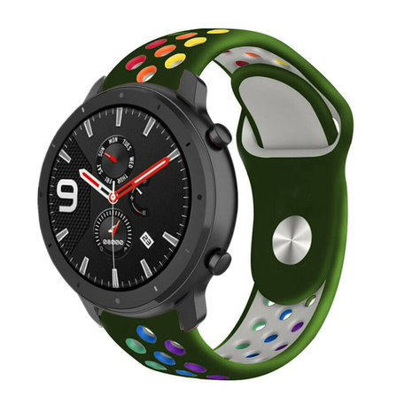 Strap-it Strap-it Bracelet avec trous Xiaomi Amazfit GTR (vert armée coloré) Strap-it Strap-it Bracelet avec trous Xiaomi Amazfit GTR (vert armée coloré)