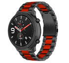 Strap-it Strap-it Bracelet acier Xiaomi Amazfit GTR (noir/rouge)