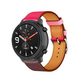 Strap-it Bracelet cuir Xiaomi Amazfit GTR (rose vif/marron rouge)