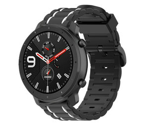 Strap-it Bracelet sport boucle Xiaomi Amazfit GTR (noir/blanc)