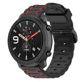 Strap-it Bracelet sport boucle Xiaomi Amazfit GTR sport (noir/rouge)