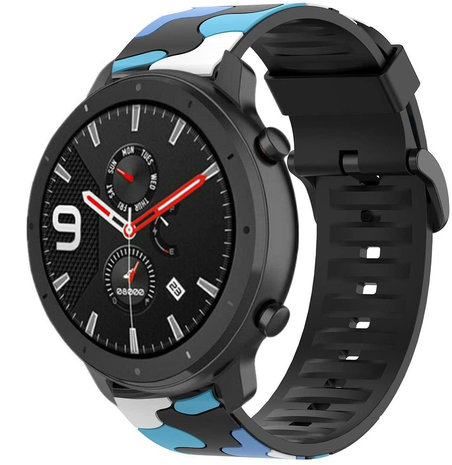 Strap-it Strap-it Bracelet camouflage Xiaomi Amazfit GTR (bleu)