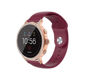 Strap-it Bracelet sport Fossil Gen 5e - 42mm (Bourgogne) Strap-it Bracelet sport Fossil Gen 5e - 42mm (Bourgogne)