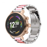 Strap-it Bracelet acier Fossil Gen 6 - 42mm (argent/rose)