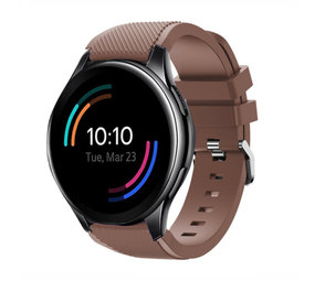 Strap-it Bracelet silicone OnePlus Watch (marron café)