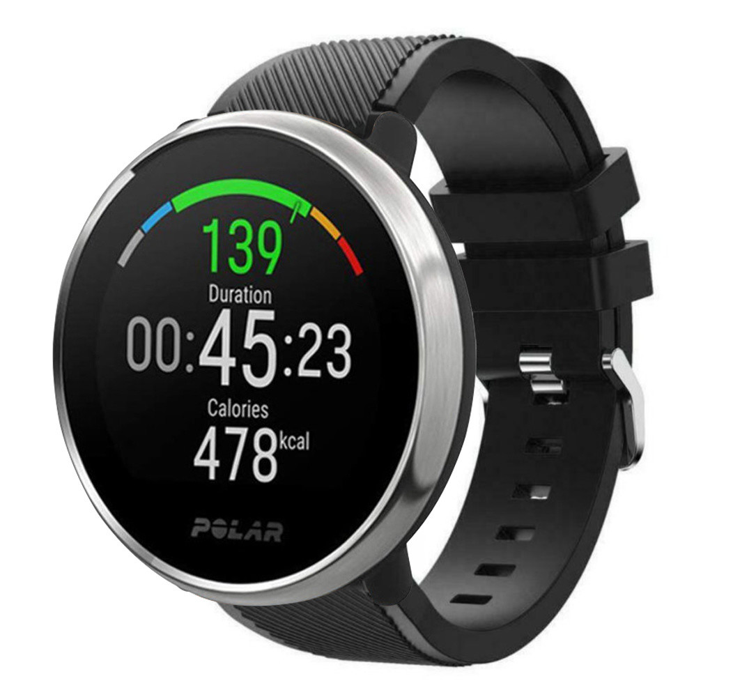 Strap-it Strap-it Bracelet silicone twill Polar Ignite (noir)