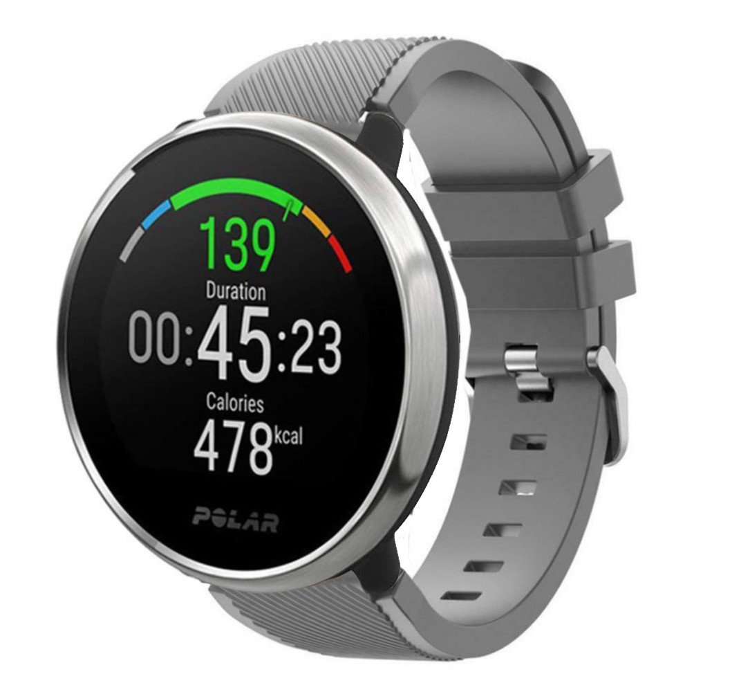 Strap-it Strap-it Bracelet silicone twill Polar Ignite (gris)