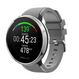 Strap-it Bracelet silicone twill Polar Ignite (gris)