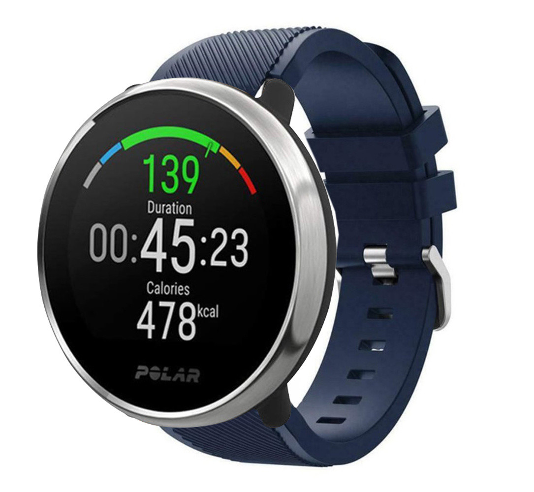 Strap-it Strap-it Bracelet silicone twill Polar Ignite (bleu foncé)