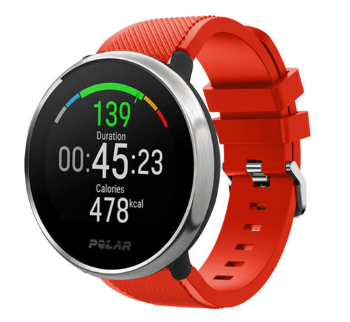 Strap-it Strap-it Bracelet silicone twill Polar Ignite (rouge)