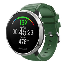 Strap-it Bracelet silicone twill Polar Ignite (vert armée)