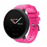 Strap-it Bracelet silicone twill Polar Ignite 2 (rose vif)
