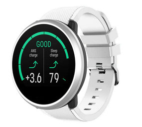 Strap-it Bracelet silicone twill Polar Unite (blanc)