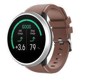 Strap-it Bracelet silicone twill Polar Unite (marron café)