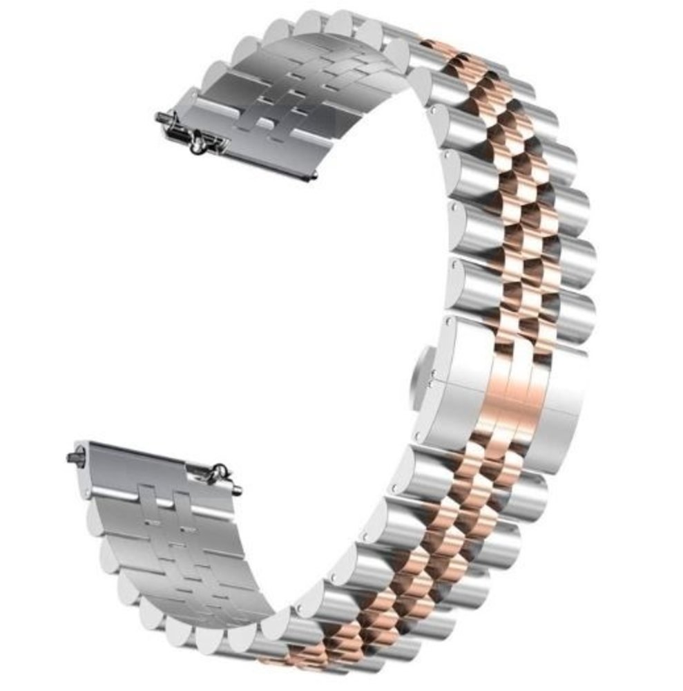 Strap-it Strap-it Bracelet acier Jubilee Amazfit GTS 2 (argent/or rose)