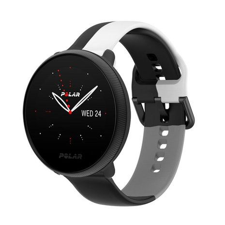 Strap-it Strap-it Bracelet triple sport Polar Ignite 2 (noir-blanc-gris)