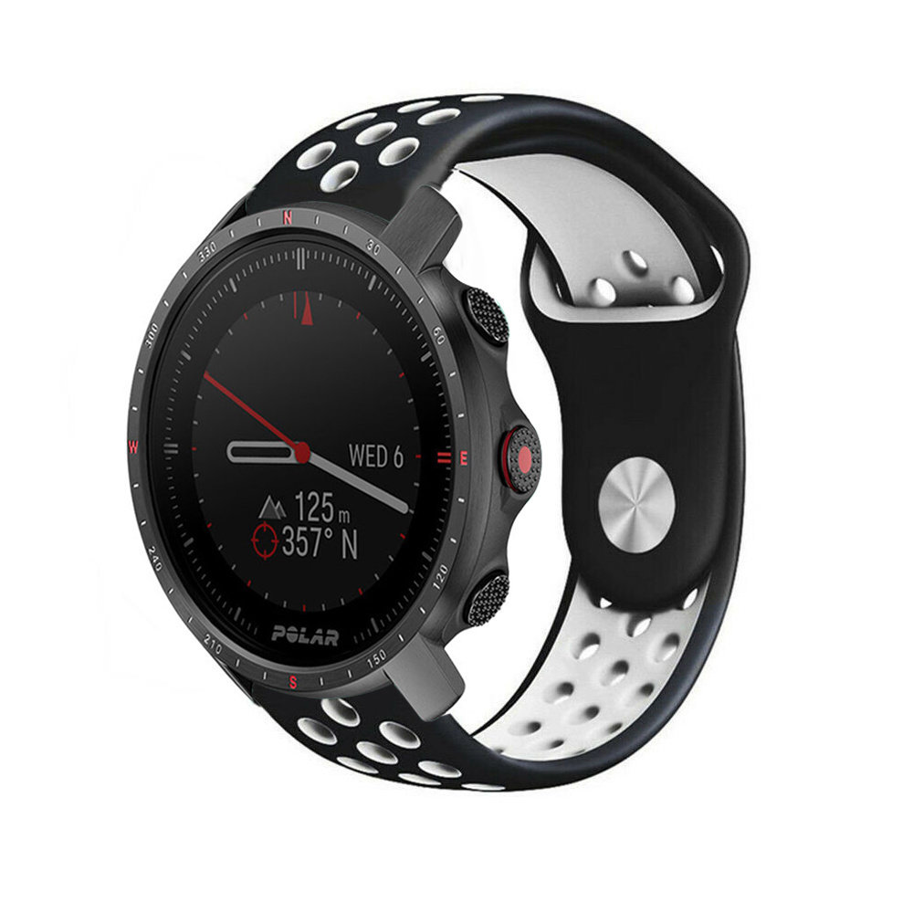 Strap-it Strap-it Bracelet sport Polar Grit X Pro (noir/blanc)