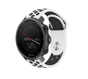 Strap-it Bracelet sport Polar Grit X Pro (blanc/noir)
