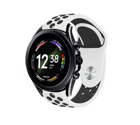 Strap-it Bracelet sport Fossil Gen 6 - 44mm (blanc/noir)
