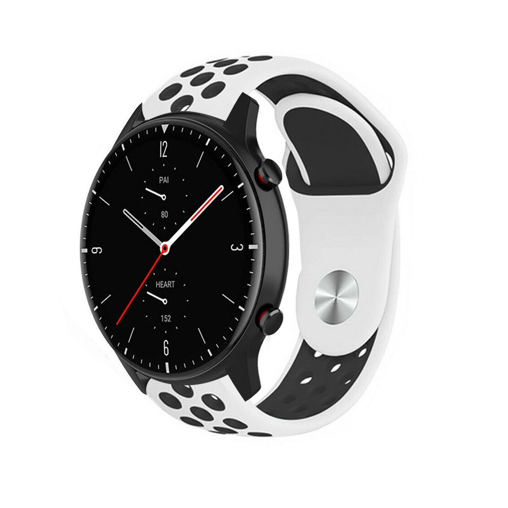 Strap-it Strap-it Bracelet sport Amazfit GTR 2 (blanc/noir)