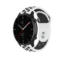 Strap-it Bracelet sport Amazfit GTR 2 (blanc/noir)