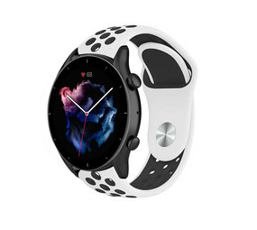 Strap-it Bracelet sport Amazfit GTR 3 (blanc/noir)