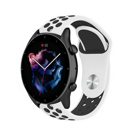 Strap-it Strap-it Bracelet sport Amazfit GTR 3 (blanc/noir)